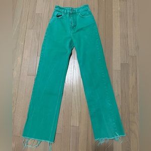 Green Zara jeans